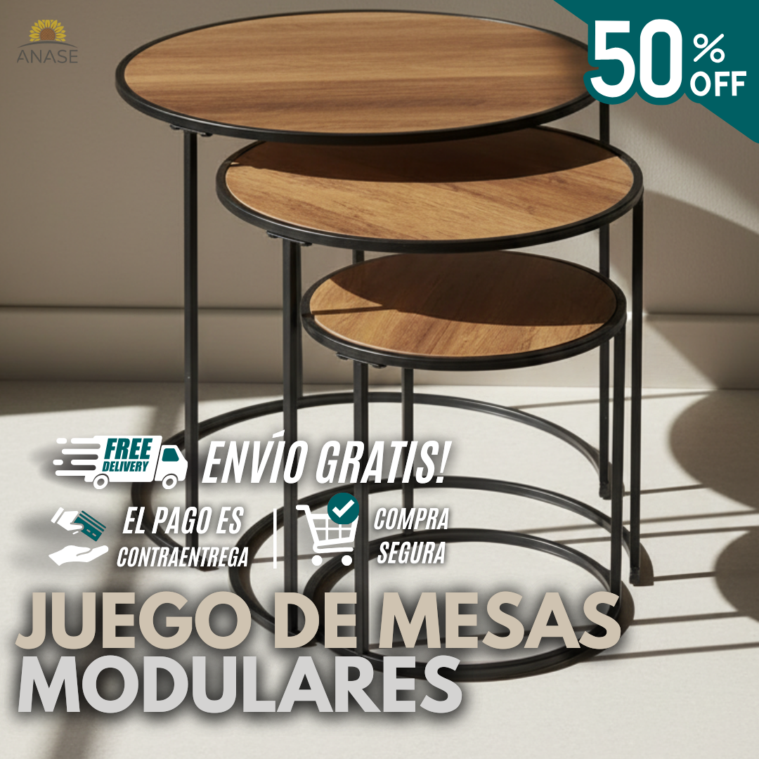JUEGO DE MESAS MODULARES
