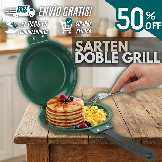 SARTEN DOBLE GRILL ANTIADHERENTE